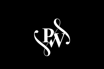 PW Monogram logo Design V6