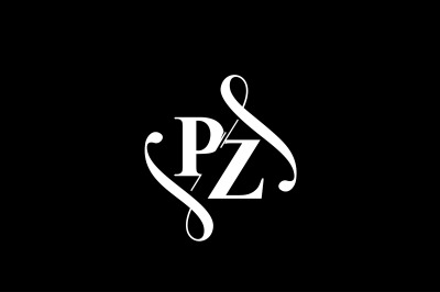 PZ Monogram logo Design V6