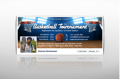 Basketball Tournament Facebook Timeline Cover