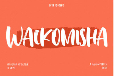 Wackomisha Handwritten Brush Font