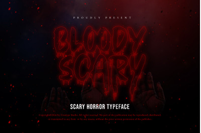 Bloody Scary Horror Typeface