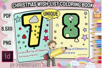 12 Days of Christmas Wish-list Coloring Book