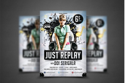 Just Replay Flyer Template