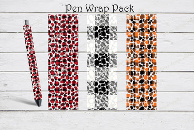 Pen Wraps Template, Buffalo Plaid Cheetah Pen Wrap Design, Pen Wraps