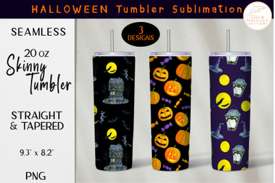 Halloween Tumbler Wrap. 20 oz Sublimation Design