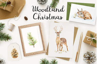 Woodland Christmas graphic set