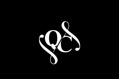 QC Monogram logo Design V6