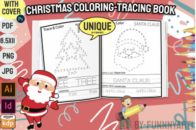 Christmas Activity Book Trace &amp; Color