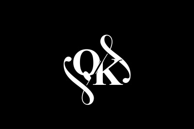 QK Monogram logo Design V6