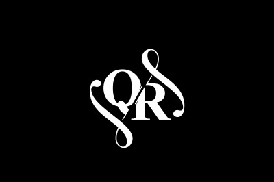 QR Monogram logo Design V6