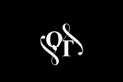 QT Monogram logo Design V6