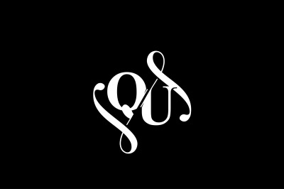 QU Monogram logo Design V6
