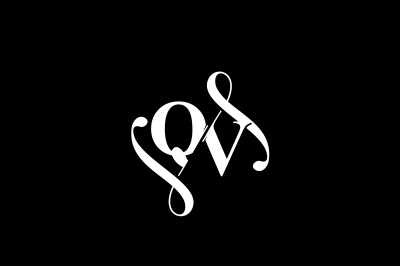 QV Monogram logo Design V6