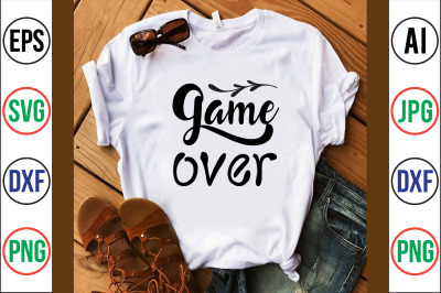 Game over SVG cut file