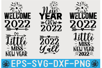 Happy New Year SVG Design Bundle