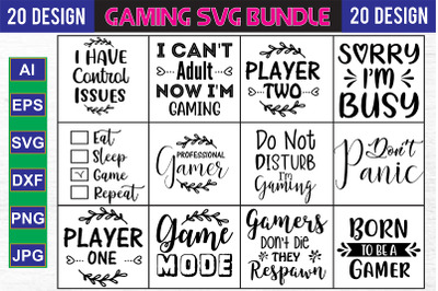 Gaming SVG Design Bundle