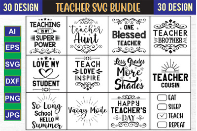 Teacher SVG Design Bundle, Vol 4