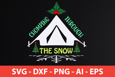 Chomping Through the Snow svg t shirt cut file