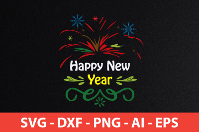 happy new year svg cut file