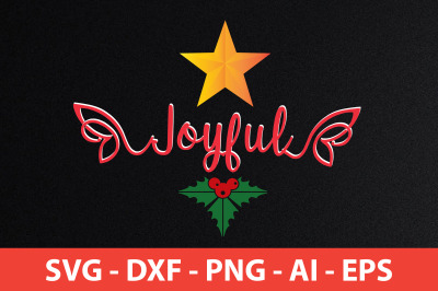 Joyful svg cut file