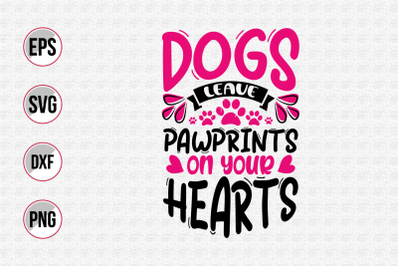 Dog typographic quotes design vector.