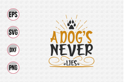 Dog typographic quotes design vector.