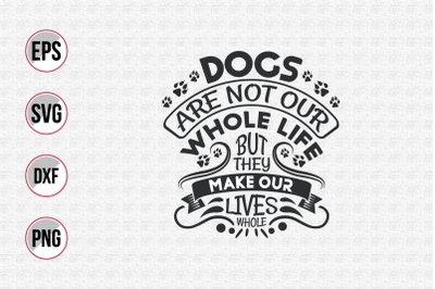 Dog typographic quotes design vector template.