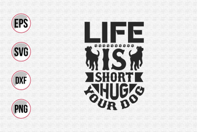 Dog typographic quotes design vector template.