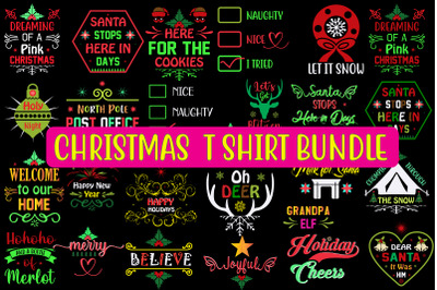 Christmas T- Shirt Design Bundle