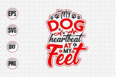 Dog typographic quotes design vector template.