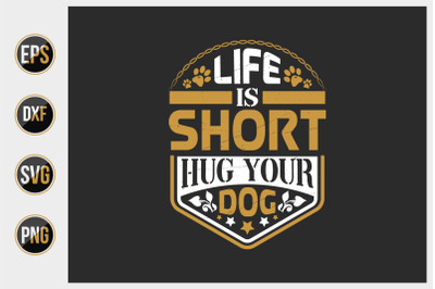 Dog typographic quotes design vector template.