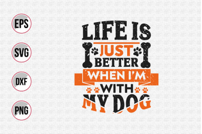 Dog quotes vector design template svg.