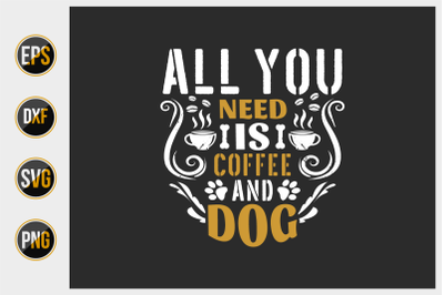 Dog typographic quotes design vector template.