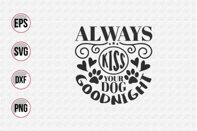 Dog quotes vector design template.