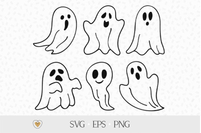 Ghost svg Bundle, Cute ghost svg, Halloween svg, Ghost png