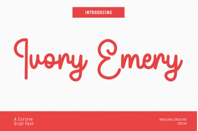 Ivory Emery Script Font