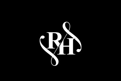 RH Monogram logo Design V6