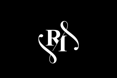 RI Monogram logo Design V6