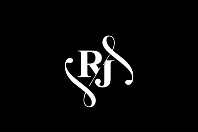 RJ Monogram logo Design V6