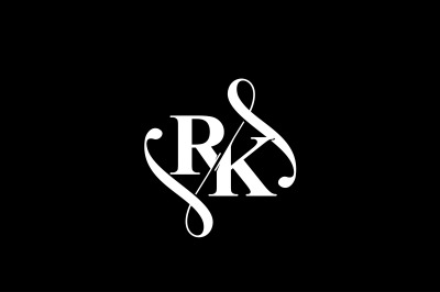 RK Monogram logo Design V6