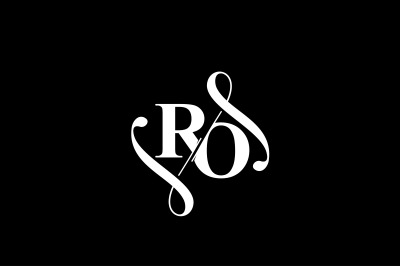 RO Monogram logo Design V6