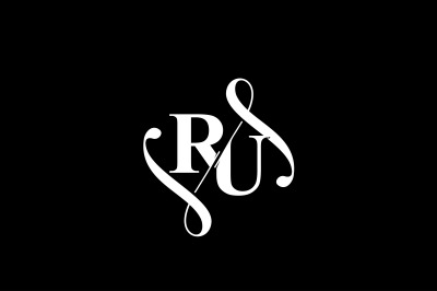 RU Monogram logo Design V6