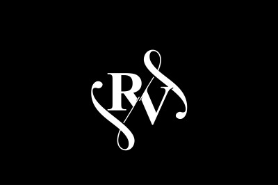 RV Monogram logo Design V6