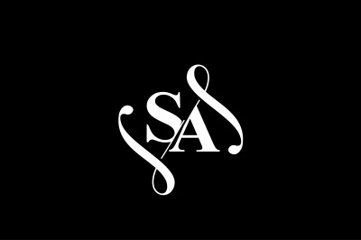 SA Monogram logo Design V6