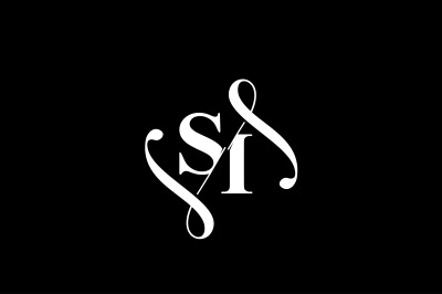 SI Monogram logo Design V6