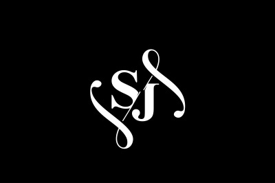 SJ Monogram logo Design V6