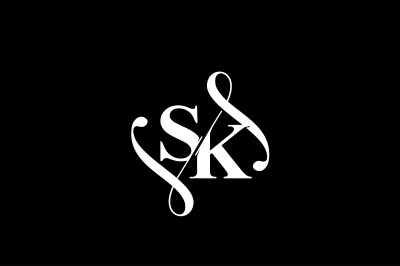 SK Monogram logo Design V6