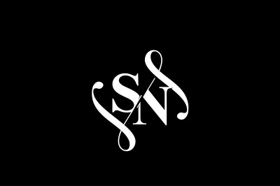 SN Monogram logo Design V6