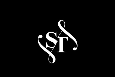 ST Monogram logo Design V6