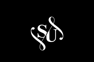 SU Monogram logo Design V6